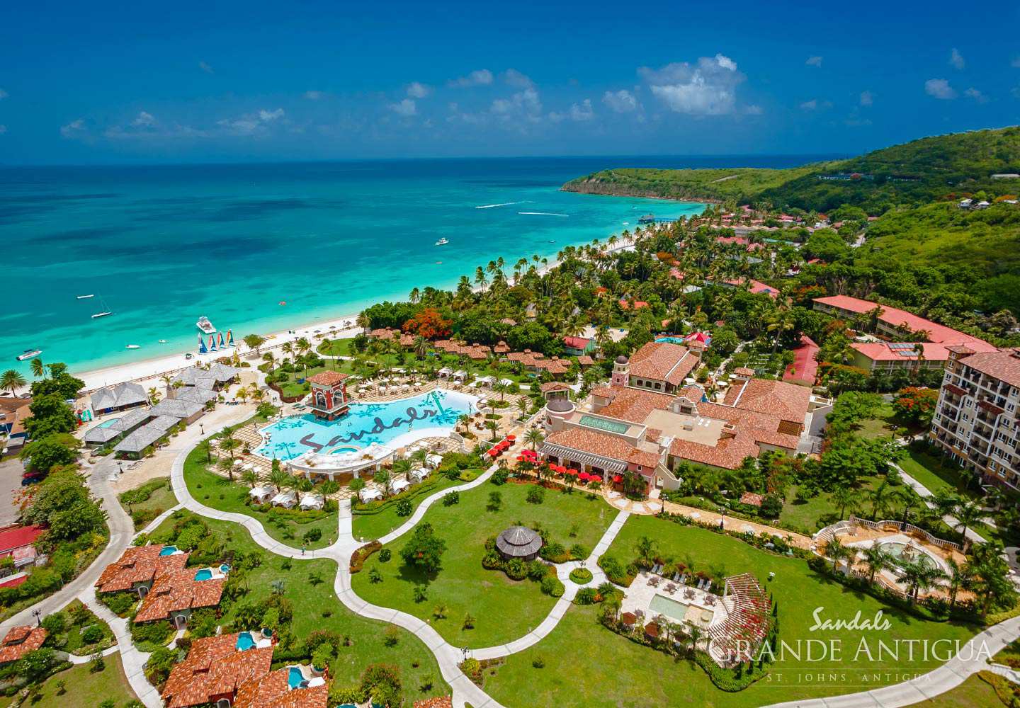 Sandals Grande Antigua areal view